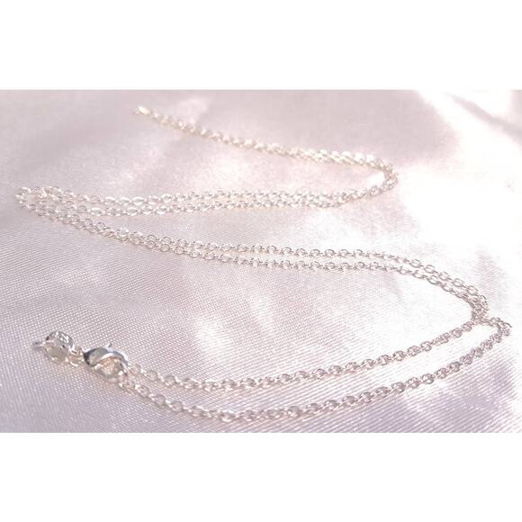 Sterling Silver 925 Plated 18 Inch Rolo Link Chain Necklace New 1/16th" Wide - Picture 1 of 3